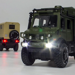 ماشین اسباب بازی بنز ارتشی سبز طرح نفربر جنگی مدل یونیماگ Unimog 1:24 Car Model_اسباب بازی